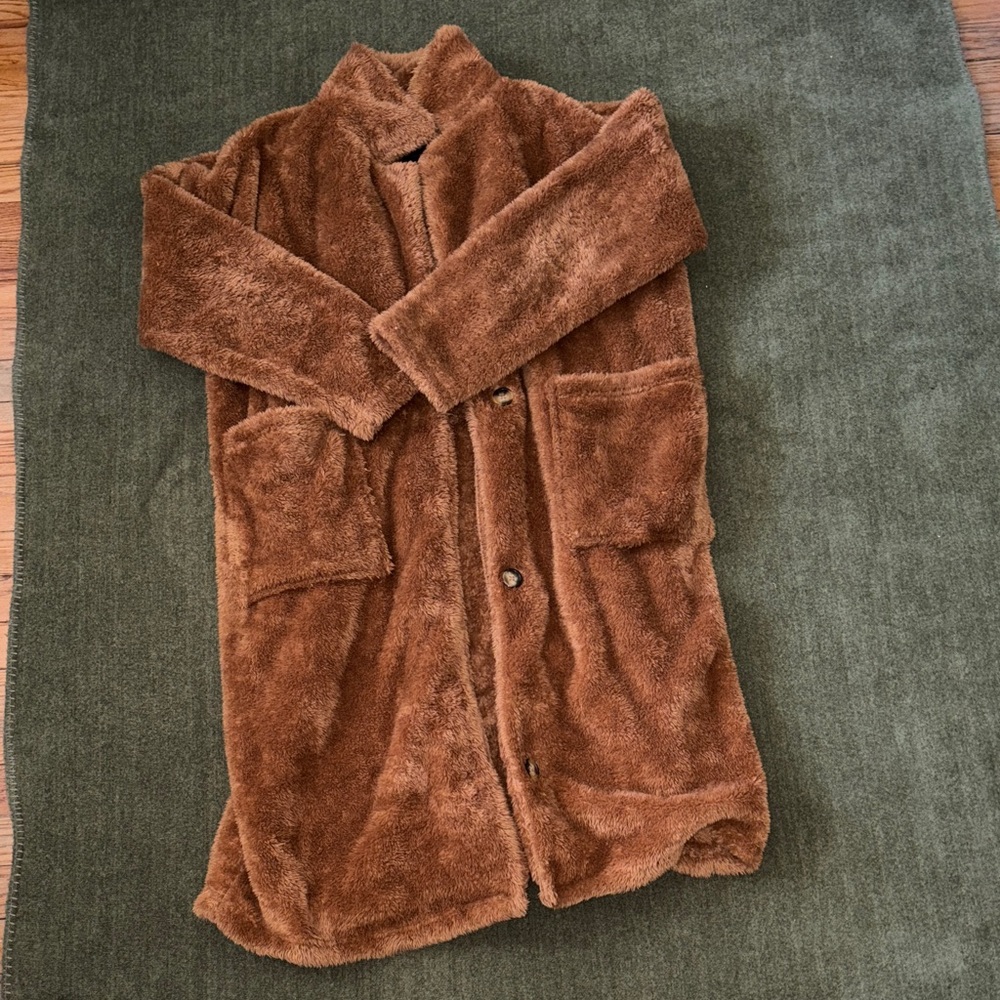Forever 21 Brown Fuzzy Coat